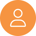person icon orange background